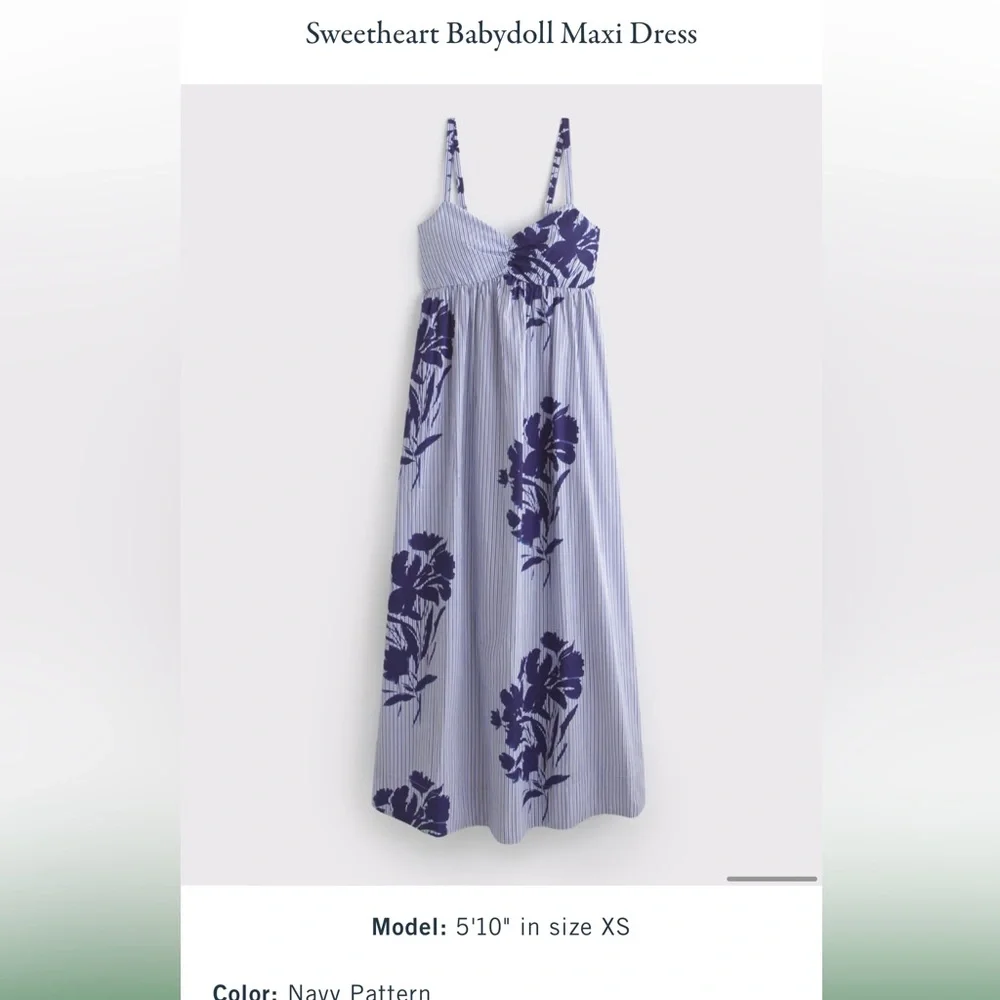 Abercrombie & Fitch Blue Sleeveless Maxi Sundress
